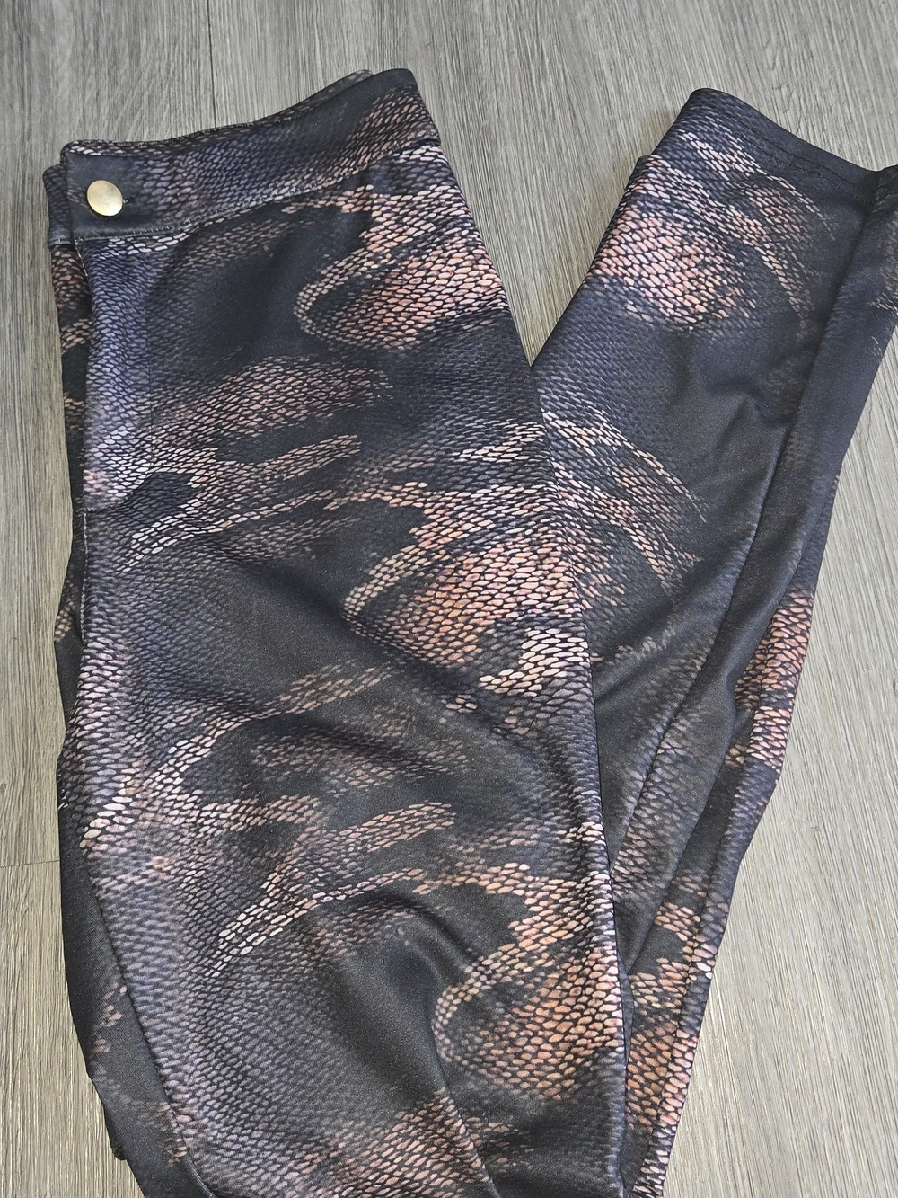 CBR Black and Brown Snake-Print Ponte Leggings